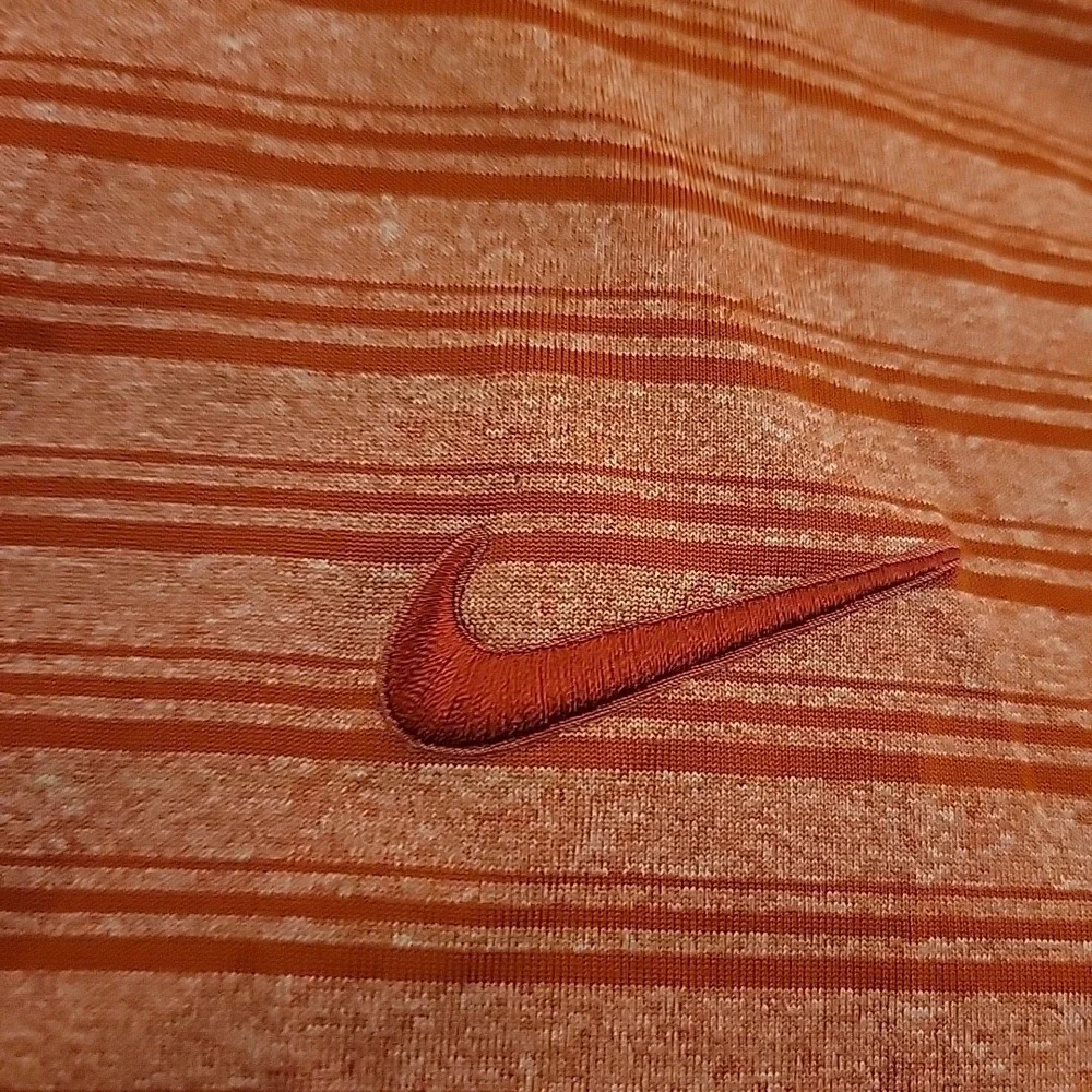 Nike Dri-Fit Polo‎ Shirt Mens XXL Red Striped Standard Performance Short Sleeve